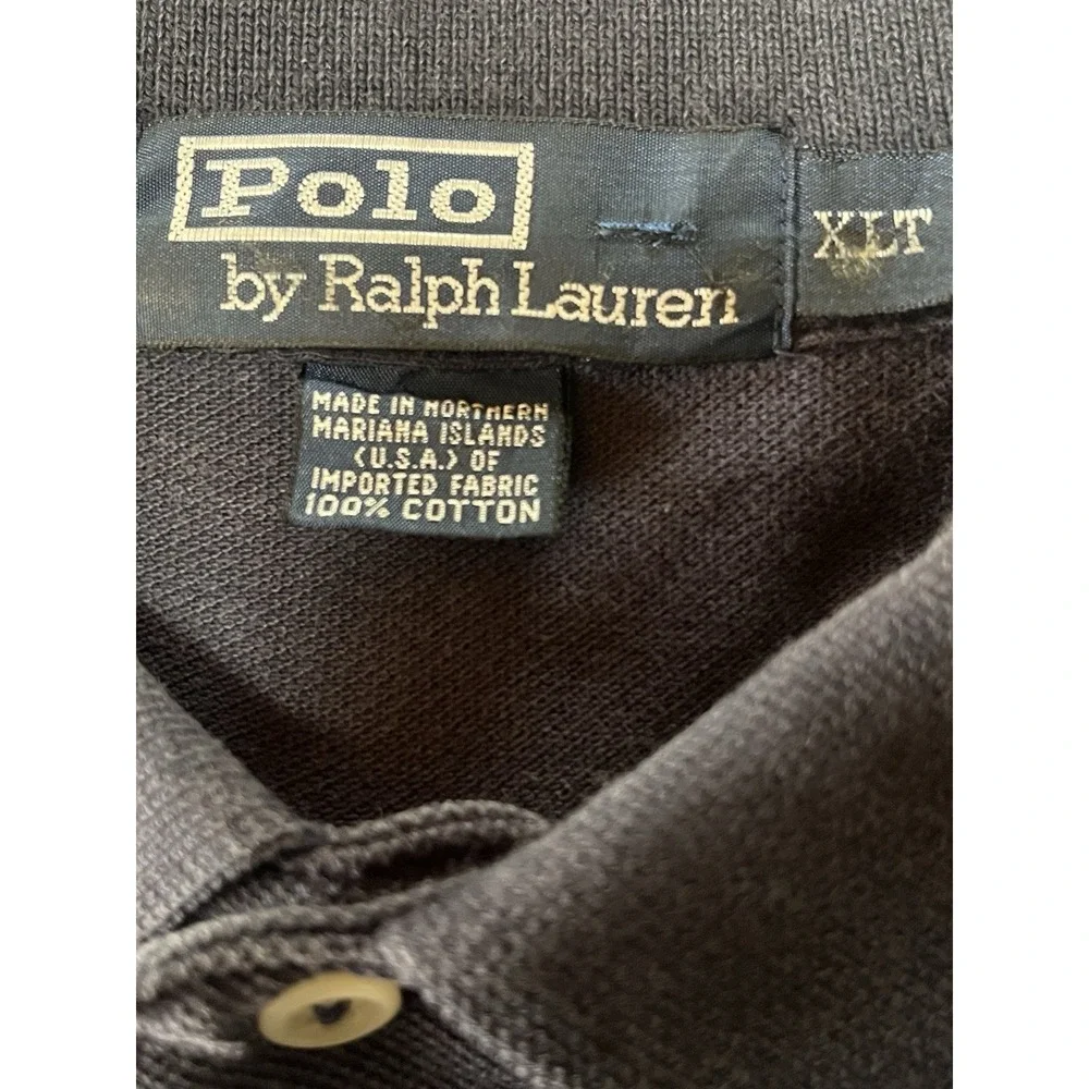 Polo Ralph Lauren Men's 2XLT Charcoal Polo Shirt Knit Casual
